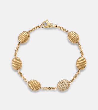 Pulsera Isla Station de oro de 18 ct (750/1000) con diamantes | Pamela Zamore