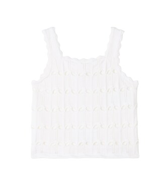 Tank top in lana e cotone con cut-out | Zimmermann Kids