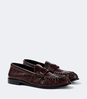 Le Loafer eel leather penny loafers | Saint Laurent