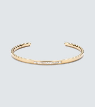 18kt gold (750/1000) bangle with diamonds | Shay Jewelry