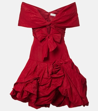 Off-shoulder cotton-blend taffeta minidress | Magda Butrym