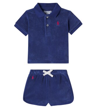 Baby terry polo shirt and shorts set | Polo Ralph Lauren Kids