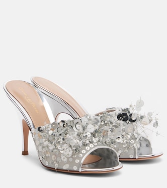 Abyssa sequined mesh mules | Gianvito Rossi