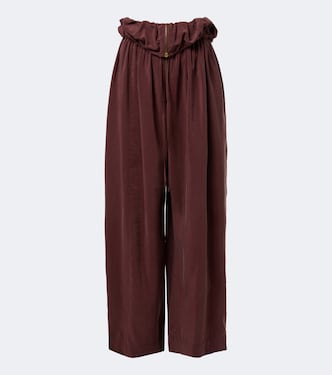 Weite Hose aus Popeline aus einem Seidengemisch | Chloé