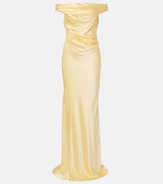 Bardot draped silk charmeuse gown | The Sei