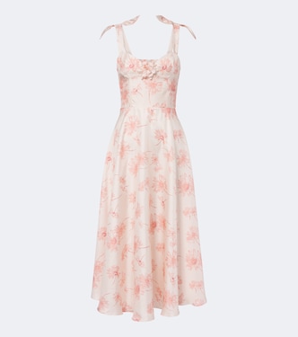 Floral silk twill midi dress | Rodarte
