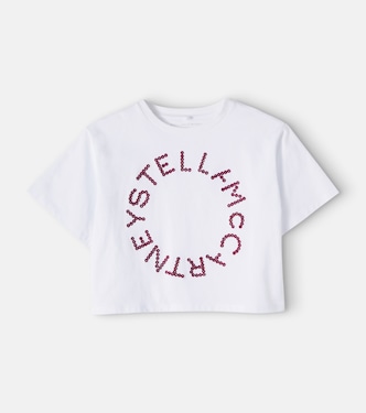 Embroidered cotton jersey T-shirt | Stella McCartney Kids