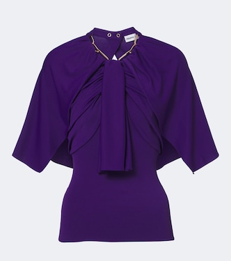 x Dinh Van embellished crêpe top | Rabanne