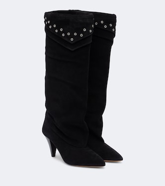 Lezra embellished suede knee-high boots | Isabel Marant