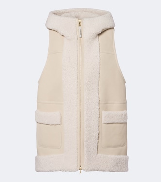 Lonal shearling-trimmed suede ski vest | Bogner