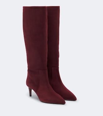 Stiletto suede knee-high boots | Paris Texas