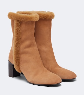 Ankle Boots Daze aus Veloursleder mit Shearling | Jimmy Choo