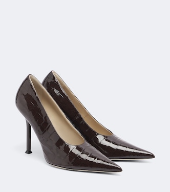 Helix croc-effect patent leather pumps | Christen