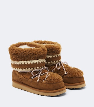 18 suede-trimmed shearling ankle boots | Mou