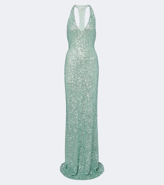 Sequined halterneck gown | The Sei