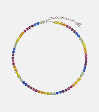 Collar Tennis adornado con cristales | Amina Muaddi