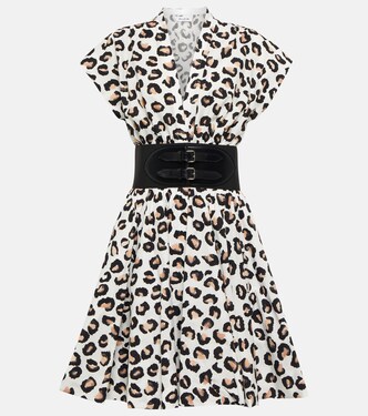Belted printed cotton minidress | Alaïa