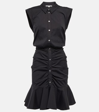 Bell ruched poplin minidress | Veronica Beard