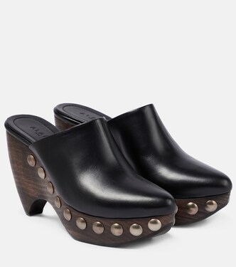 Le Sabot leather and wood pumps | Alaïa