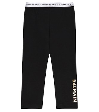 Baby logo jersey leggings | Balmain Kids