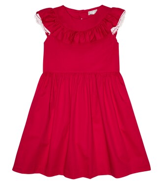 Ruffle-trimmed cotton-blend dress | Il Gufo