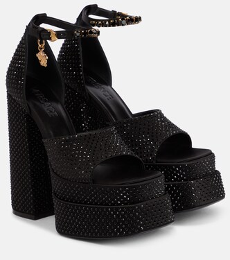 Medusa Aevitas embellished platform sandals | Versace
