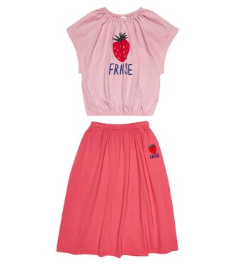 Set of printed cotton T-shirt and skirt | Jellymallow