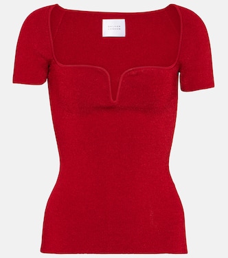 Gaia ribbed knit top | Galvan