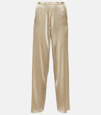 Pantalon droit en satin de soie | Christopher Esber