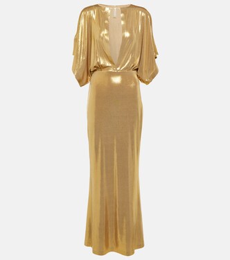Obie metallic jersey maxi dress | Norma Kamali