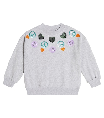 Maxi sequined cotton sweatshirt | Molo