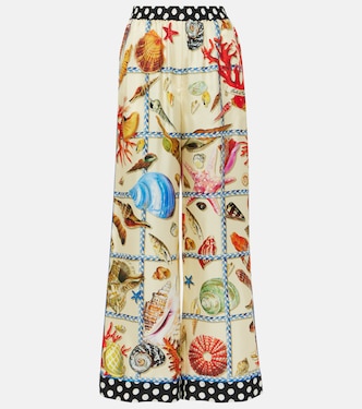 Capri printed silk satin palazzo pants | Dolce&Gabbana