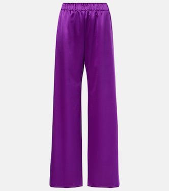Silk satin wide-leg pants | Valentino