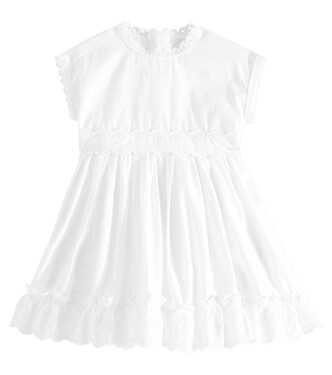 Baby broderie anglaise cotton poplin dress | Dolce&Gabbana Kids