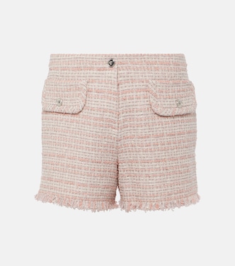 Fringed tweed shorts | Versace