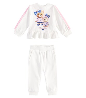 Baby cotton-blend fleece tracksuit | Monnalisa