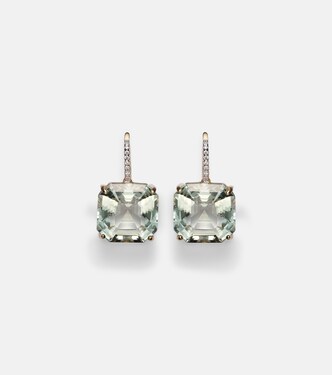 Boucles d'oreilles en or 14 ct, diamants et améthyste | Mateo