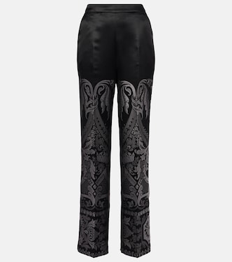 Pantalon ample imprimé en soie mélangée | Etro