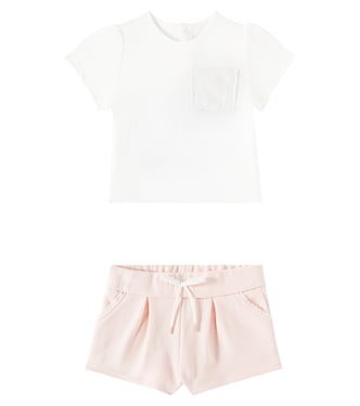 Baby cotton jersey T-shirt and shorts set | Chloé Kids