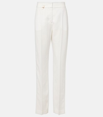 Pantalon slim Tibau à taille haute en lin | Jacquemus