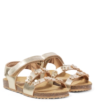 Floral metallic leather sandals | PèPè