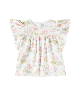 Floral linen and cotton top | Tartine et Chocolat