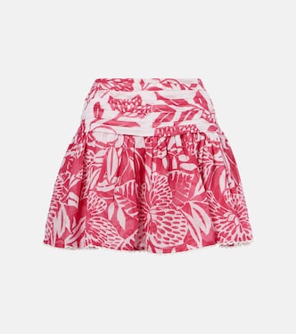 Minifalda Colleen de algodón floral | Poupette St Barth