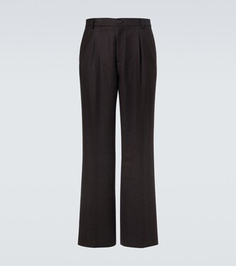 Wool flannel wide-leg pants | Dries Van Noten