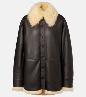 Jacke Lessora aus Leder mit Shearling | Acne Studios