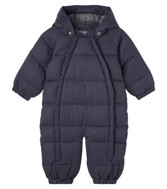 Baby hooded snowsuit | Wheat