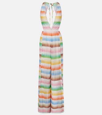 Zigzag open-back lamé jumpsuit | Missoni