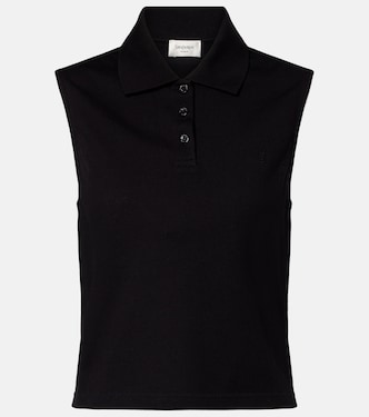 Cassandre cotton piqué top | Saint Laurent