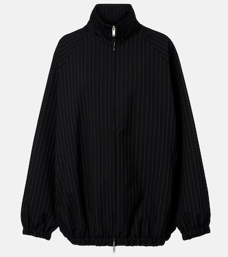 Baxter oversized pinstripe blouson jacket | The Frankie Shop