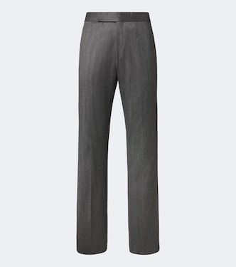 Mouliné wool twill straight pants | Tom Ford